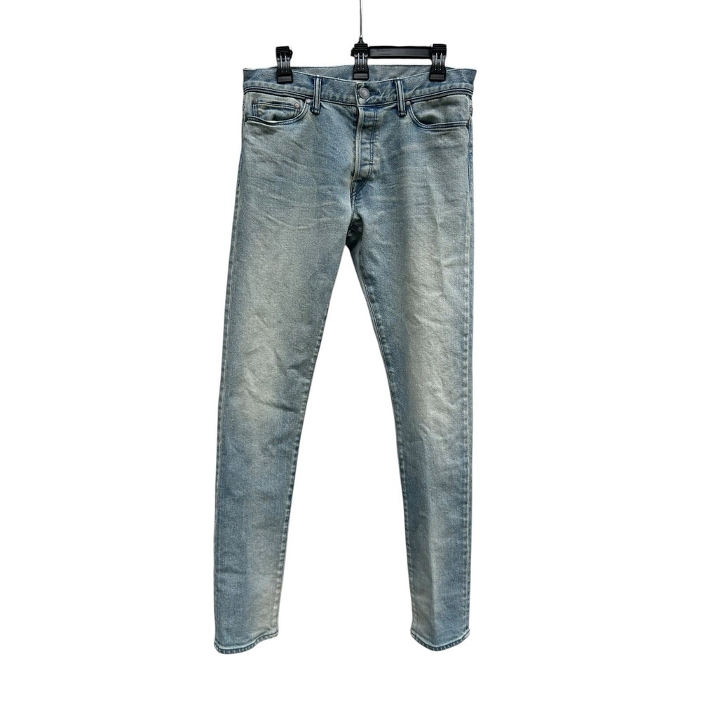 John Elliott Mens Slim Fit Jeans Light Wash Made in Japan 30x33 Blue